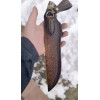 ВЕПР авторський ніж ручної роботи майстра Leo Knife, сталь Х12МФ в обкладках нержавіючого дамаску, 60 HRC, купити замовити в Україні
